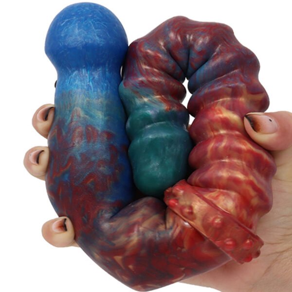 Color Double Head Dildo Fishbone Pattern Butt Plug For Women - Image 4